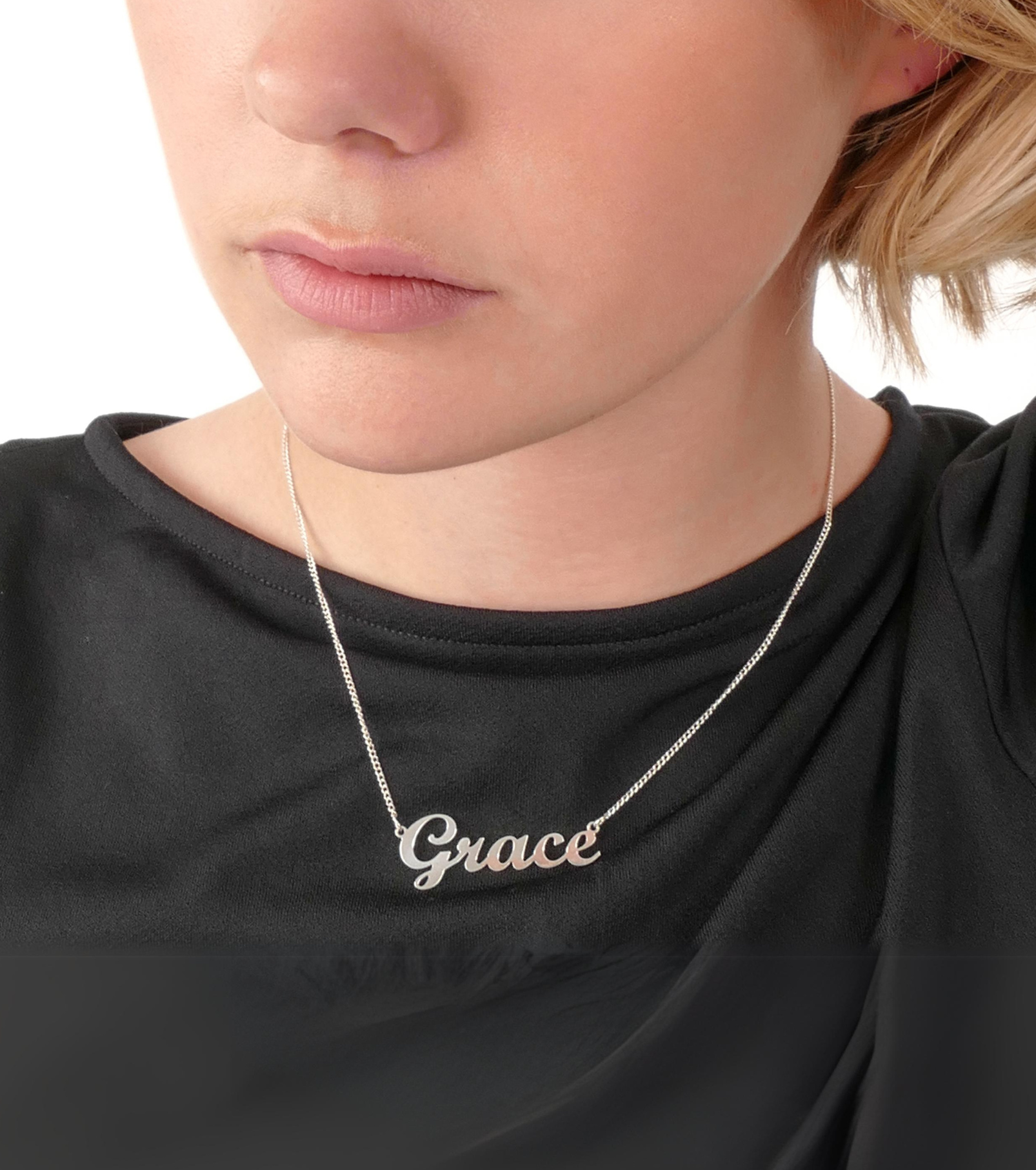 Silver Personalised Name Necklace for women